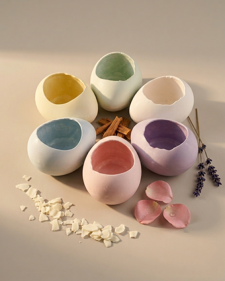 Concrete novelty egg jar 85g 100ml gypsum candle making gifting wholesale India
