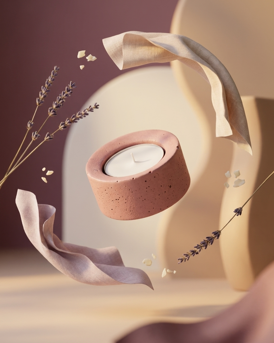 1 cavity concrete gypsum tealight candle holder India single candle jar wedding event wholesale