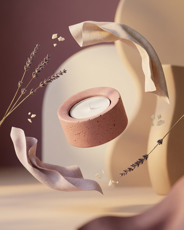 1 cavity concrete gypsum tealight candle holder India single candle jar wedding event wholesale