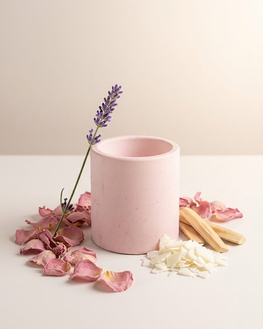 Rustic cylindrical concrete gypsum candle jar India empty vessel DIY soy wax wholesale