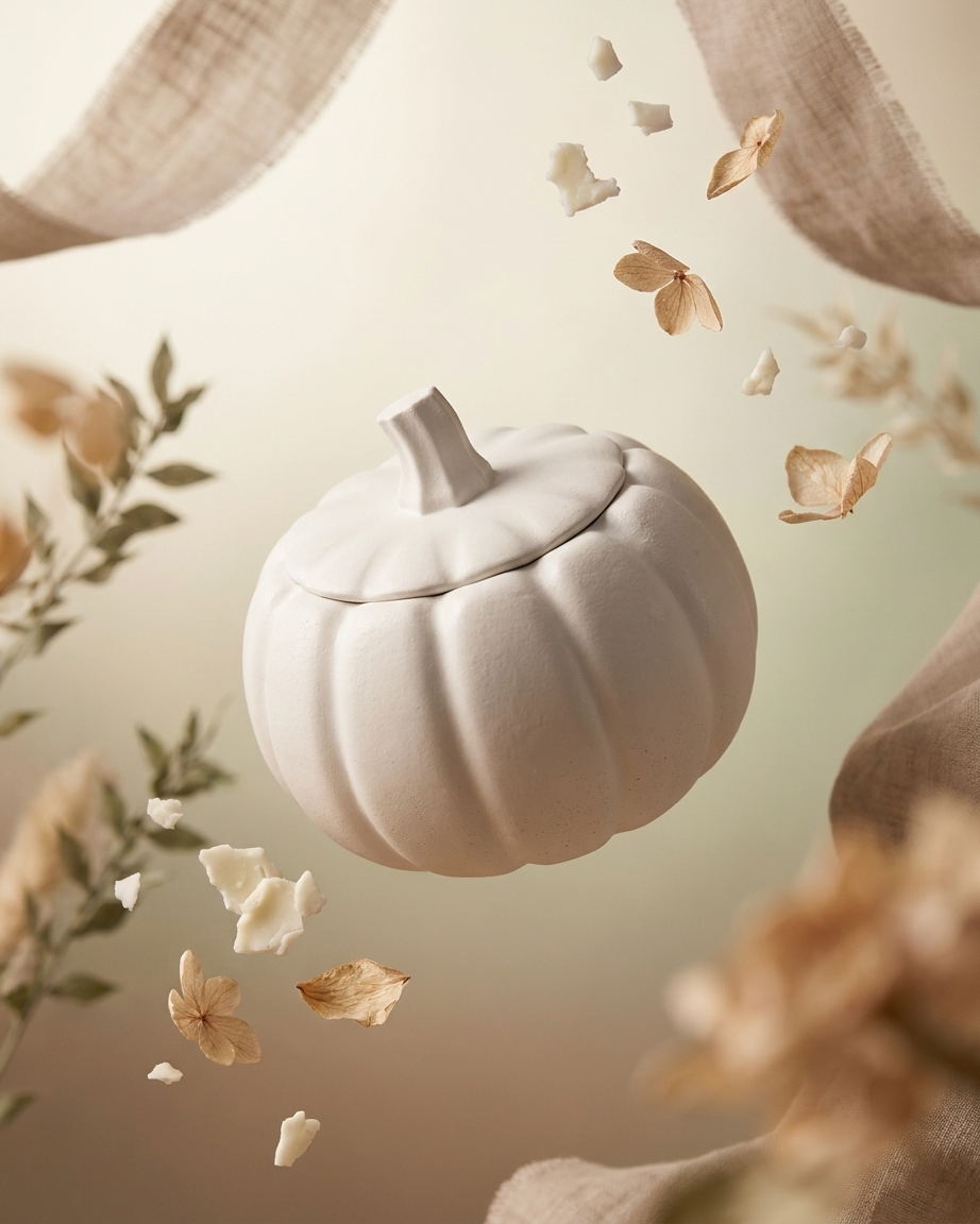 Pumpkin concrete gypsum candle jar with lid India 3D Halloween vessel DIY soy wax wholesale