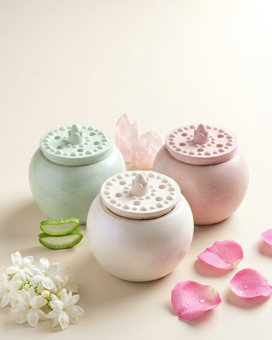 decorative lid embossed concrete candle jar gypsum vessel empty with lid sealed gift ready wedding favour corporate gifting