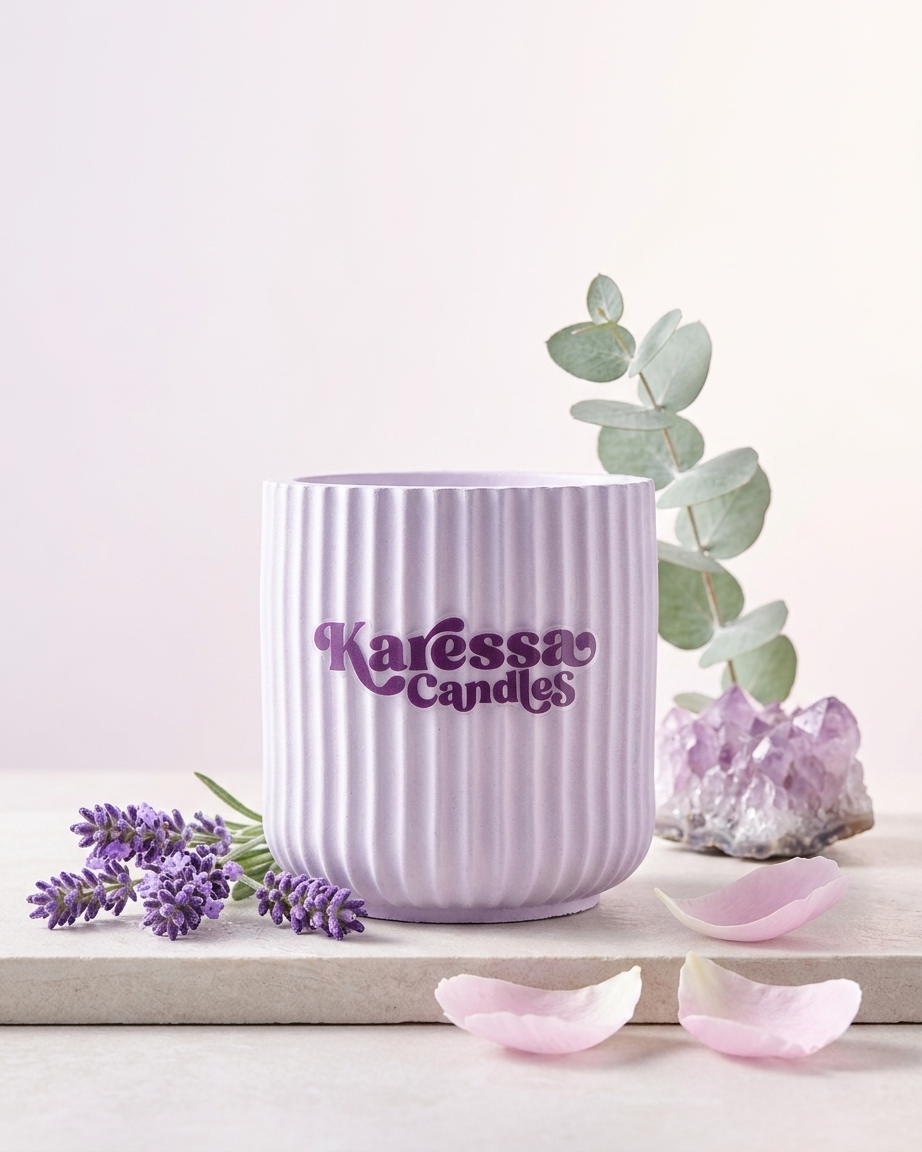 Bulk wholesale ribbed glass shaped gypsum jar for candle making supplier India