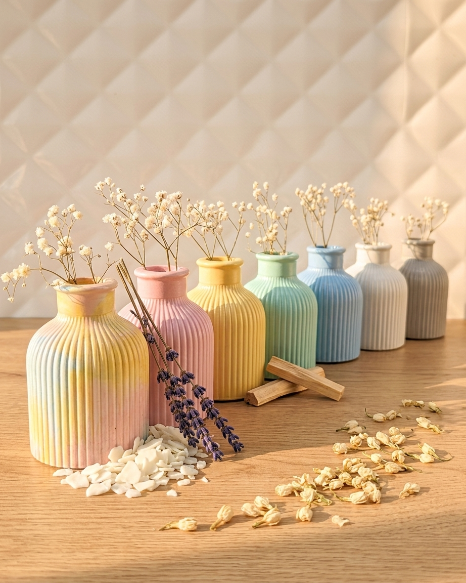 Concrete gypsum mini bud vase small flower vase India apothecary home decor wholesale