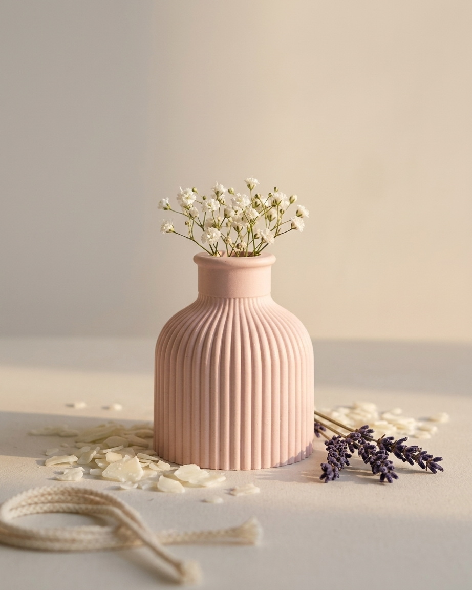 small compact mini concrete flower vase gypsum home decor empty open vessel Diwali gifting home decor India