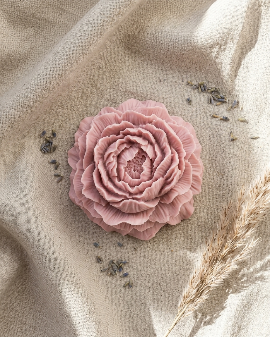 3D peony flower diffuser concrete gypsum aroma diffuser stone decor empty open vessel wedding favour corporate gifting India