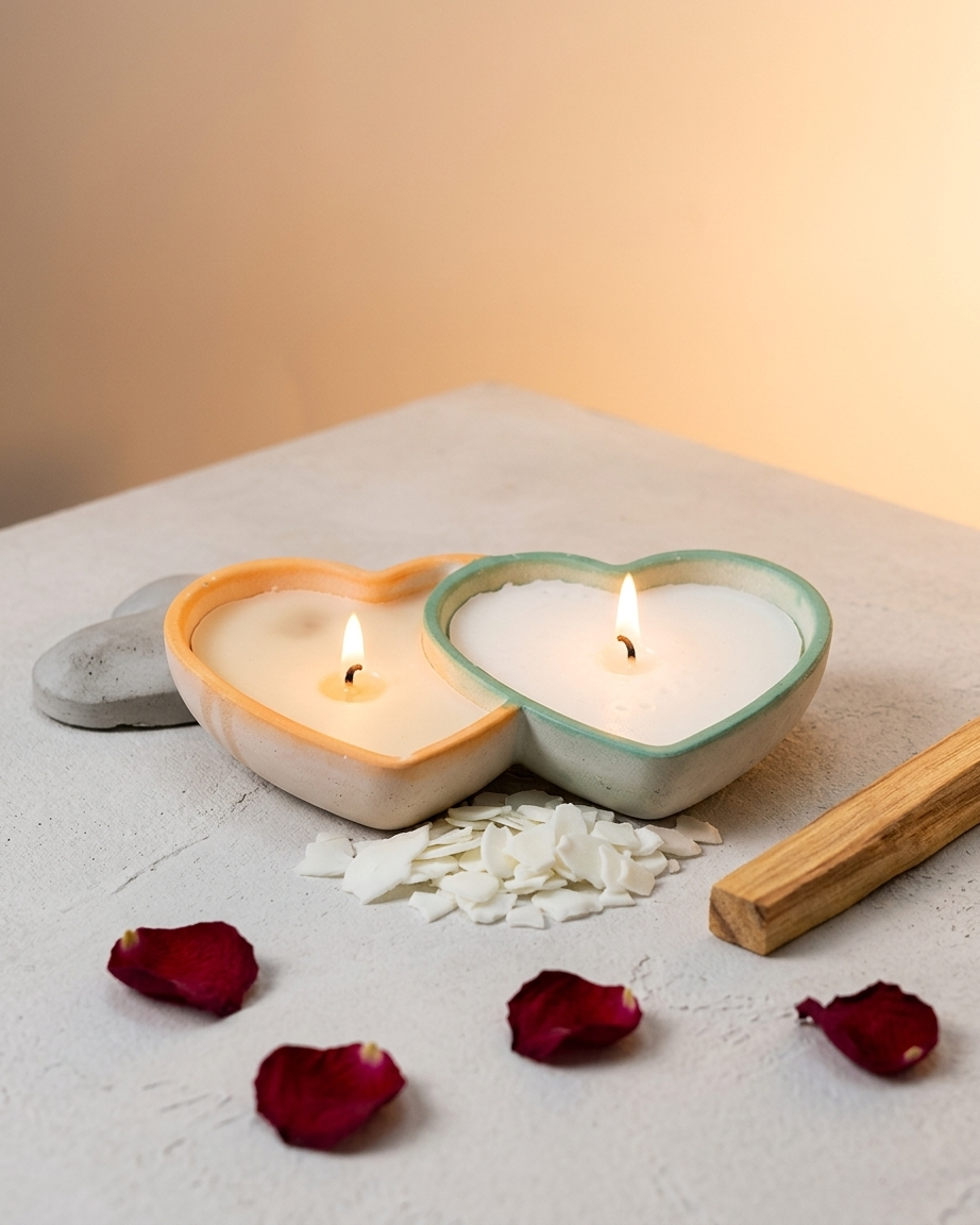 3D bow ribbon shaped concrete candle bowl gypsum vessel soy wax empty open vessel Diwali gifting home decor India