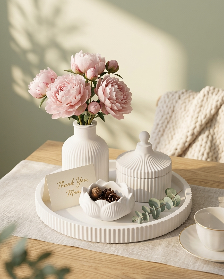 ribbed fluted concrete trinket tray jewellery organiser gypsum empty open vessel wholesale bulk order India