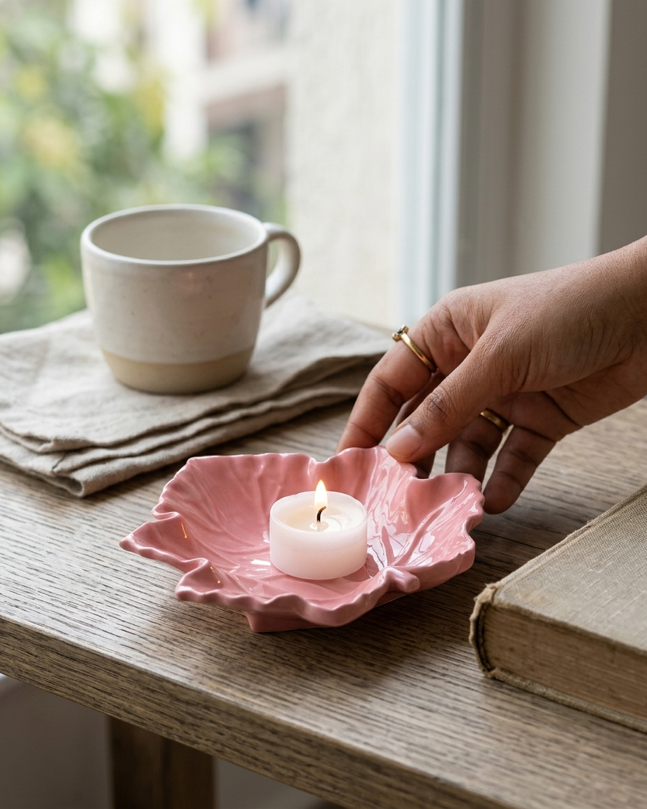 3D bow ribbon shaped concrete candle bowl gypsum vessel soy wax empty open vessel Diwali gifting home decor India