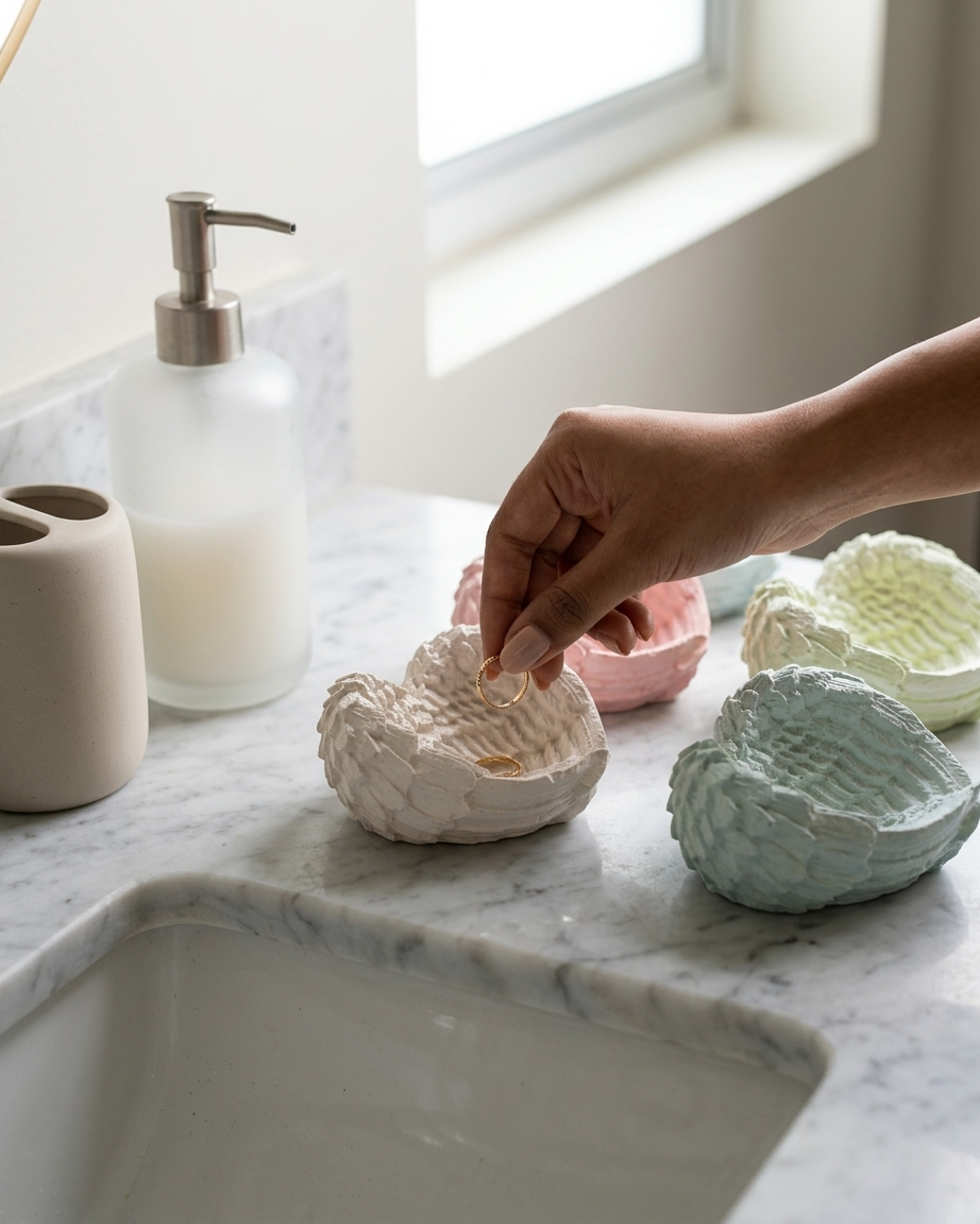 3D bow ribbon shaped concrete candle bowl gypsum vessel soy wax empty open vessel Diwali gifting home decor India