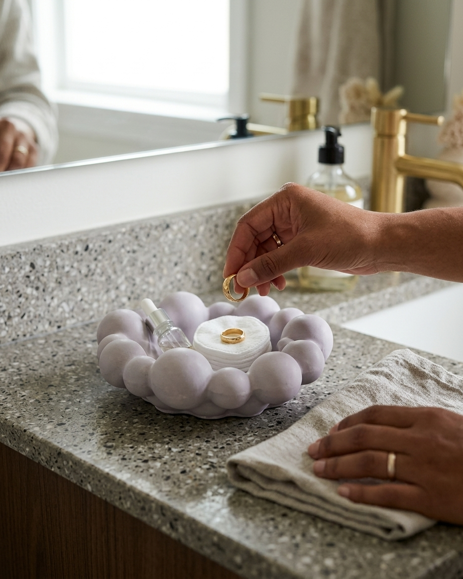 3D bow ribbon shaped concrete candle bowl gypsum vessel soy wax empty open vessel wedding favour corporate gifting India