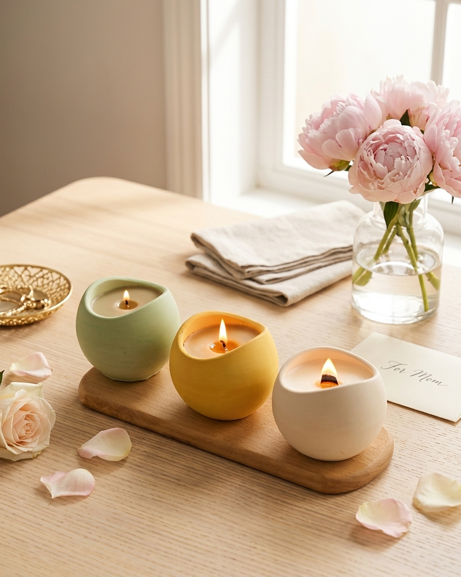 round designer premium concrete candle jar gypsum vessel empty empty open vessel Diwali gifting home decor India