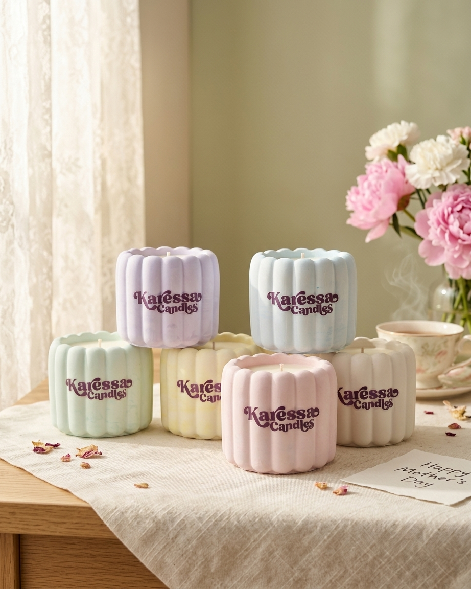 Bulk wholesale glass shaped concrete jar for soy wax candle making Surat India