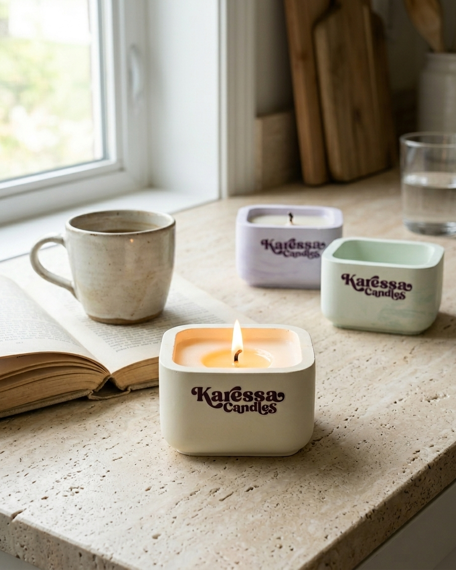 Concrete tealight holder empty gypsum jar bulk order candle making India
