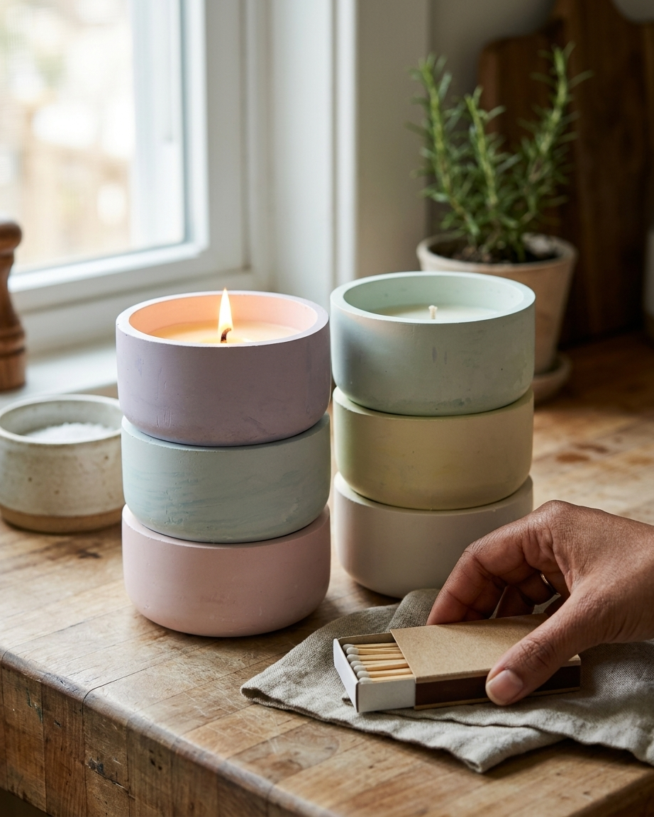 Bulk wholesale concrete urli bowl floating candle Diwali candle making India