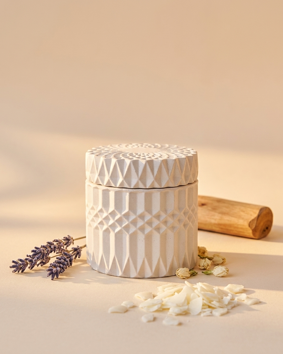 geometric modern angular concrete candle jar gypsum vessel empty with lid sealed gift ready wedding favour corporate gifting