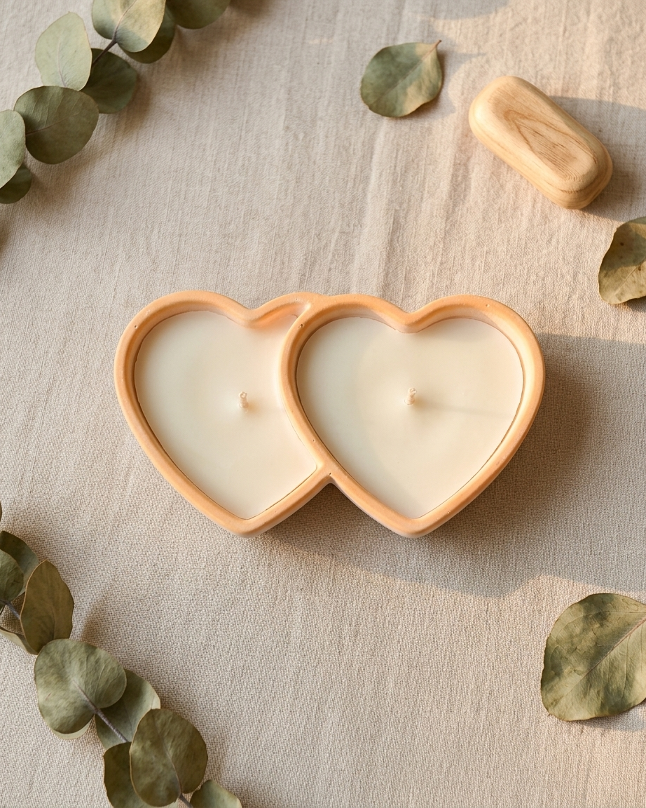 3D bow ribbon shaped concrete candle bowl gypsum vessel soy wax empty open vessel handmade artisan candle jar India