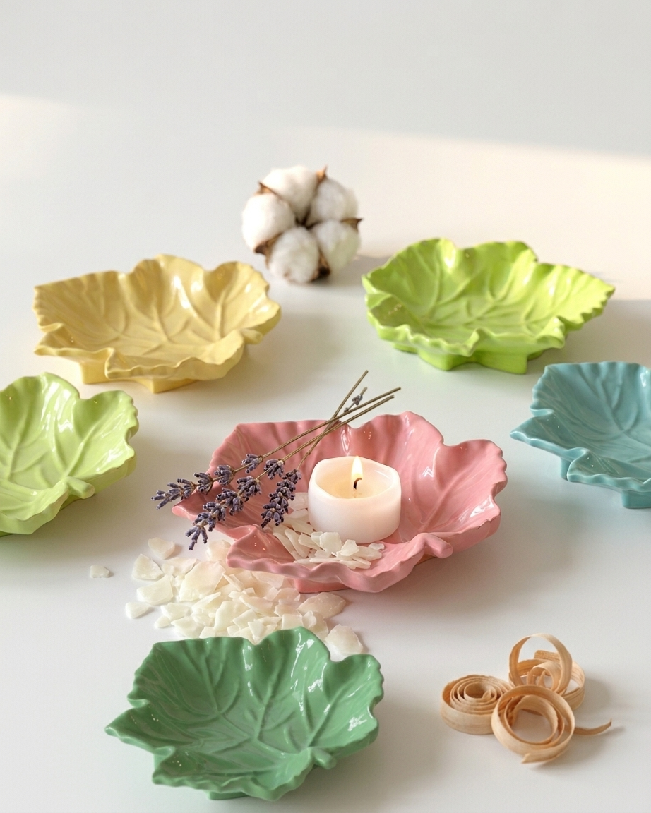 3D bow ribbon shaped concrete candle bowl gypsum vessel soy wax empty open vessel handmade artisan candle jar India