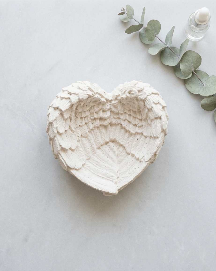 3D bow ribbon shaped concrete candle bowl gypsum vessel soy wax empty open vessel handmade artisan candle jar India