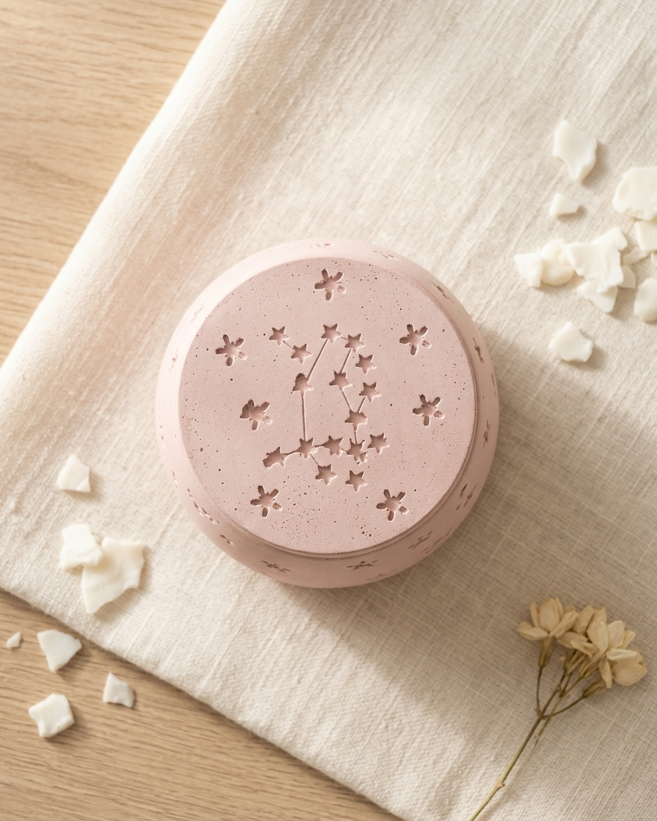 star pattern embossed concrete candle jar gypsum vessel empty with lid sealed gift ready aromatherapy soy wax candle India