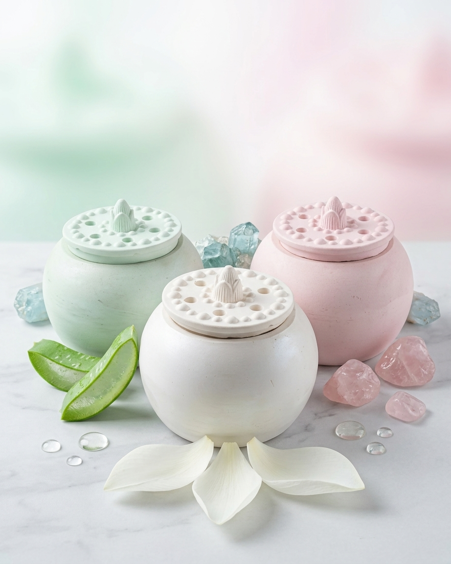 decorative lid embossed concrete candle jar gypsum vessel empty with lid sealed gift ready eco friendly reusable candle India
