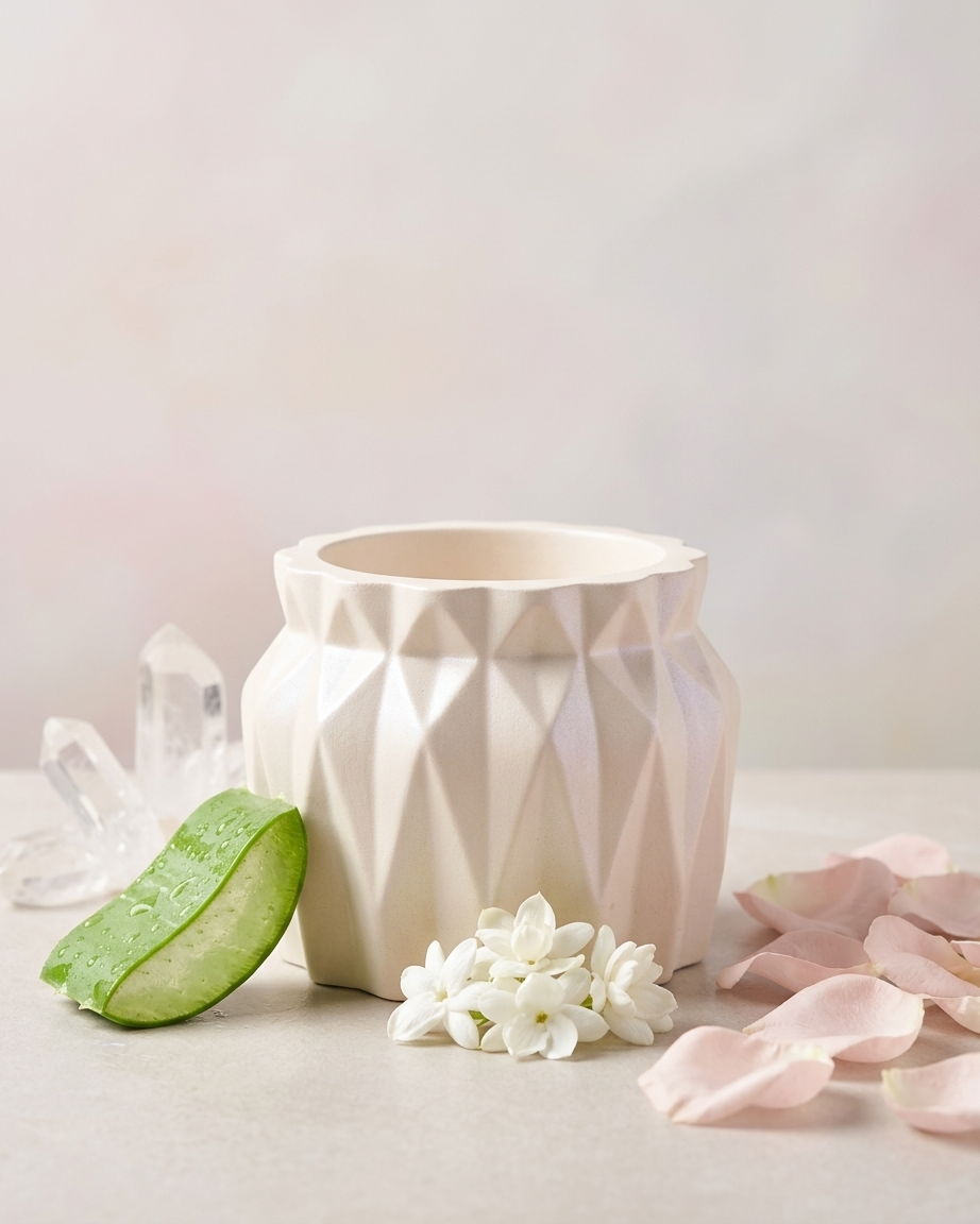 faceted angular premium concrete candle jar gypsum vessel empty empty open vessel premium festival gifting India