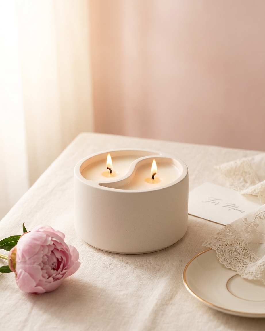 yin yang spiritual meditation concrete candle jar gypsum vessel empty empty open vessel handmade artisan candle jar India