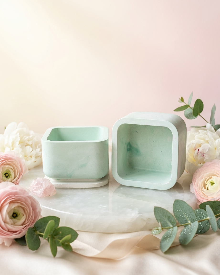 Bulk wholesale stable concrete tealight jar with base candle making India