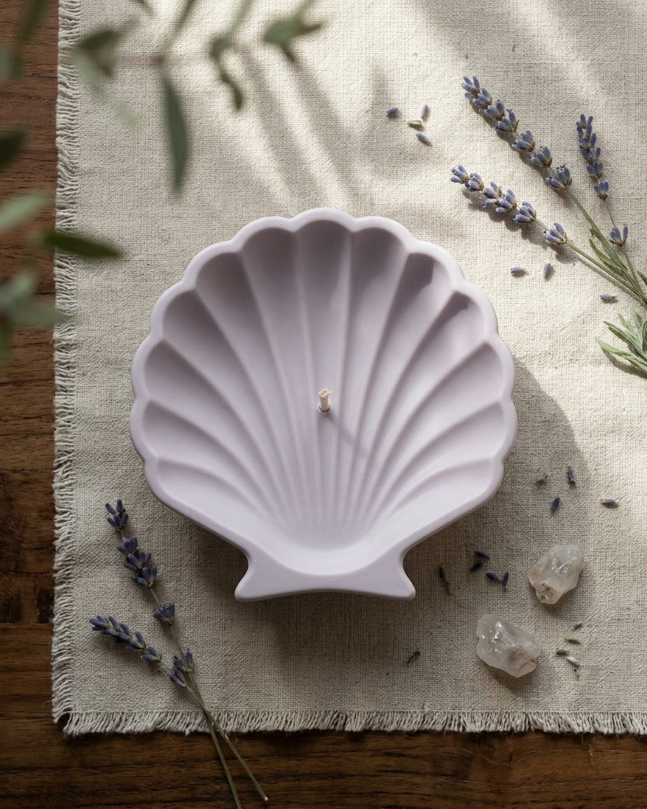oyster shell coastal concrete candle jar gypsum vessel empty empty open vessel aromatherapy soy wax candle India