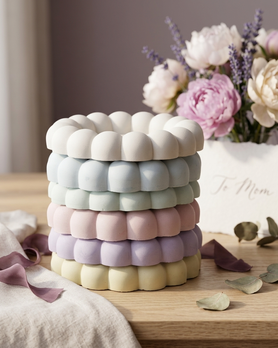 small compact mini concrete trinket tray jewellery organiser gypsum empty open vessel aromatherapy soy wax candle India