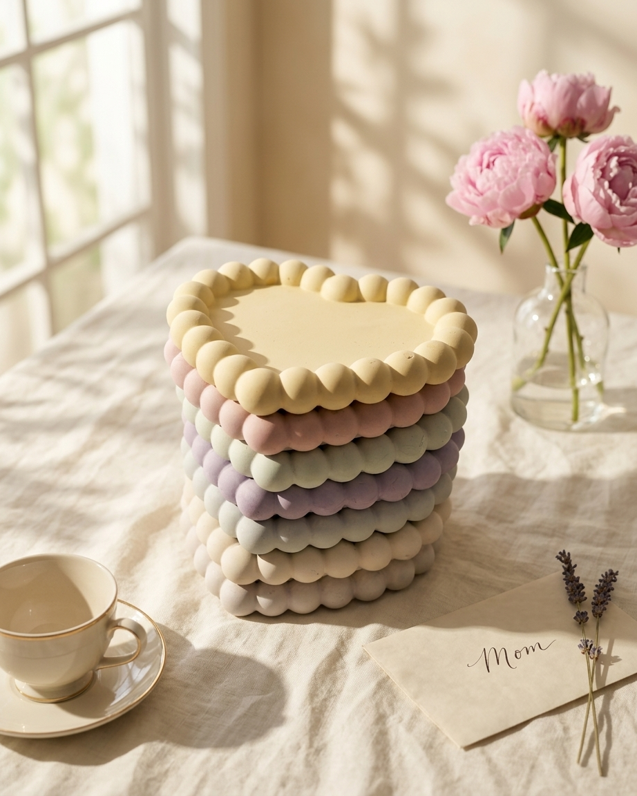 heart shaped concrete trinket tray jewellery organiser gypsum empty open vessel aromatherapy soy wax candle India