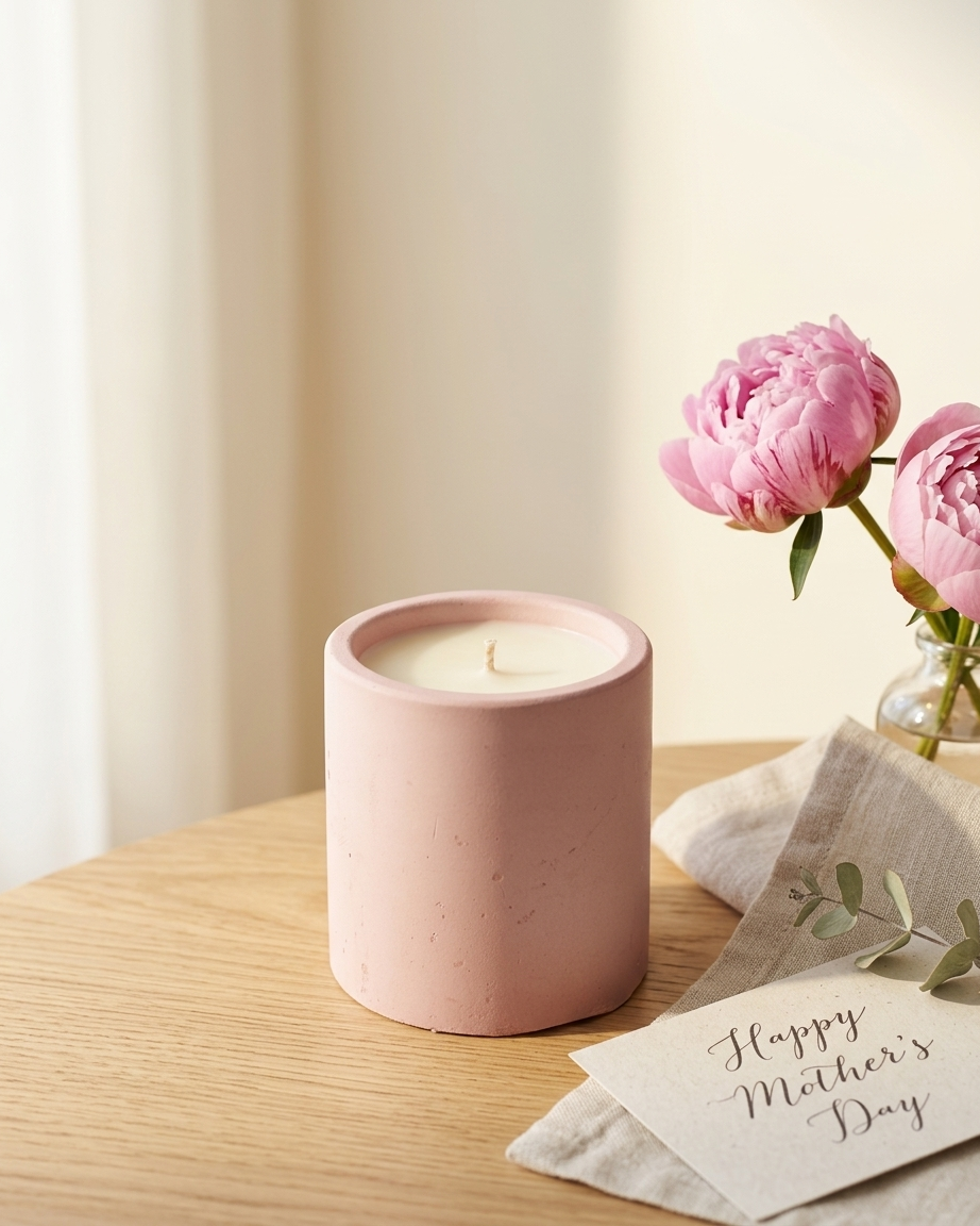 cylindrical round pillar concrete candle jar gypsum vessel empty empty open vessel bulk pack candle supplier Surat Gujarat