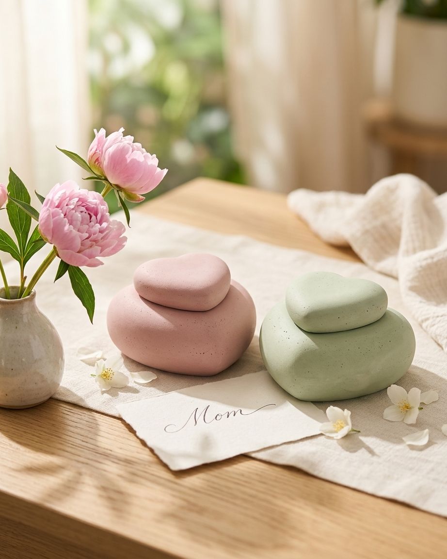 heart shaped concrete candle jar gypsum vessel empty with lid sealed gift ready candle making raw material wholesale India