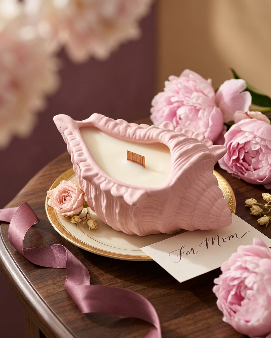 conch shell coastal luxury concrete candle jar gypsum vessel empty empty open vessel candle making raw material wholesale