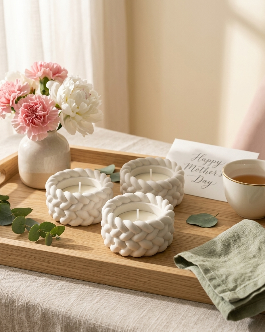 woven handcraft textured concrete candle jar gypsum vessel empty empty open vessel candle making raw material wholesale India