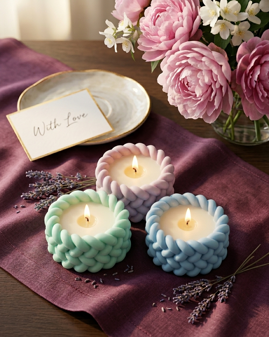 woven handcraft textured concrete candle jar gypsum vessel empty empty open vessel premium festival gifting India