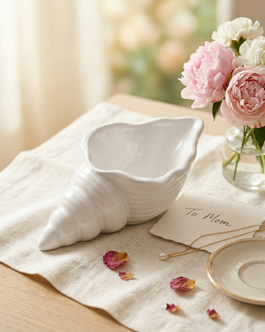 conch shell coastal luxury concrete gypsum candle vessel empty open vessel candle making raw material wholesale India