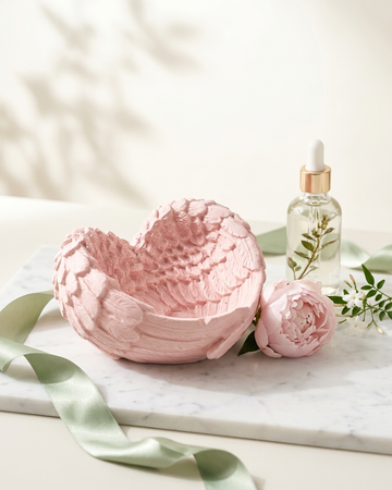 3D bow ribbon shaped concrete candle bowl gypsum vessel soy wax empty open vessel wholesale bulk order India