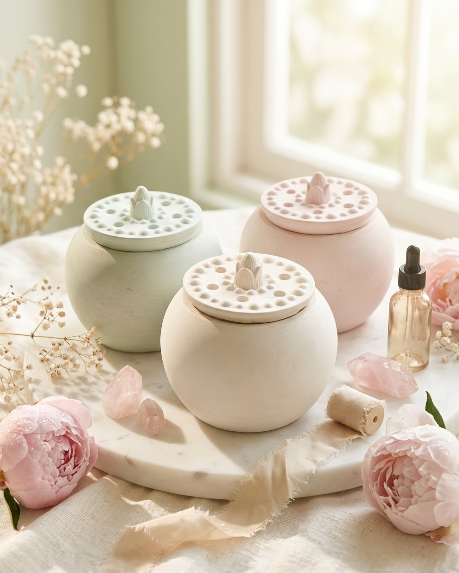 decorative lid embossed concrete candle jar gypsum vessel empty with lid sealed gift ready wholesale bulk order India