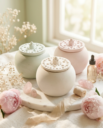 decorative lid embossed concrete candle jar gypsum vessel empty with lid sealed gift ready wholesale bulk order India