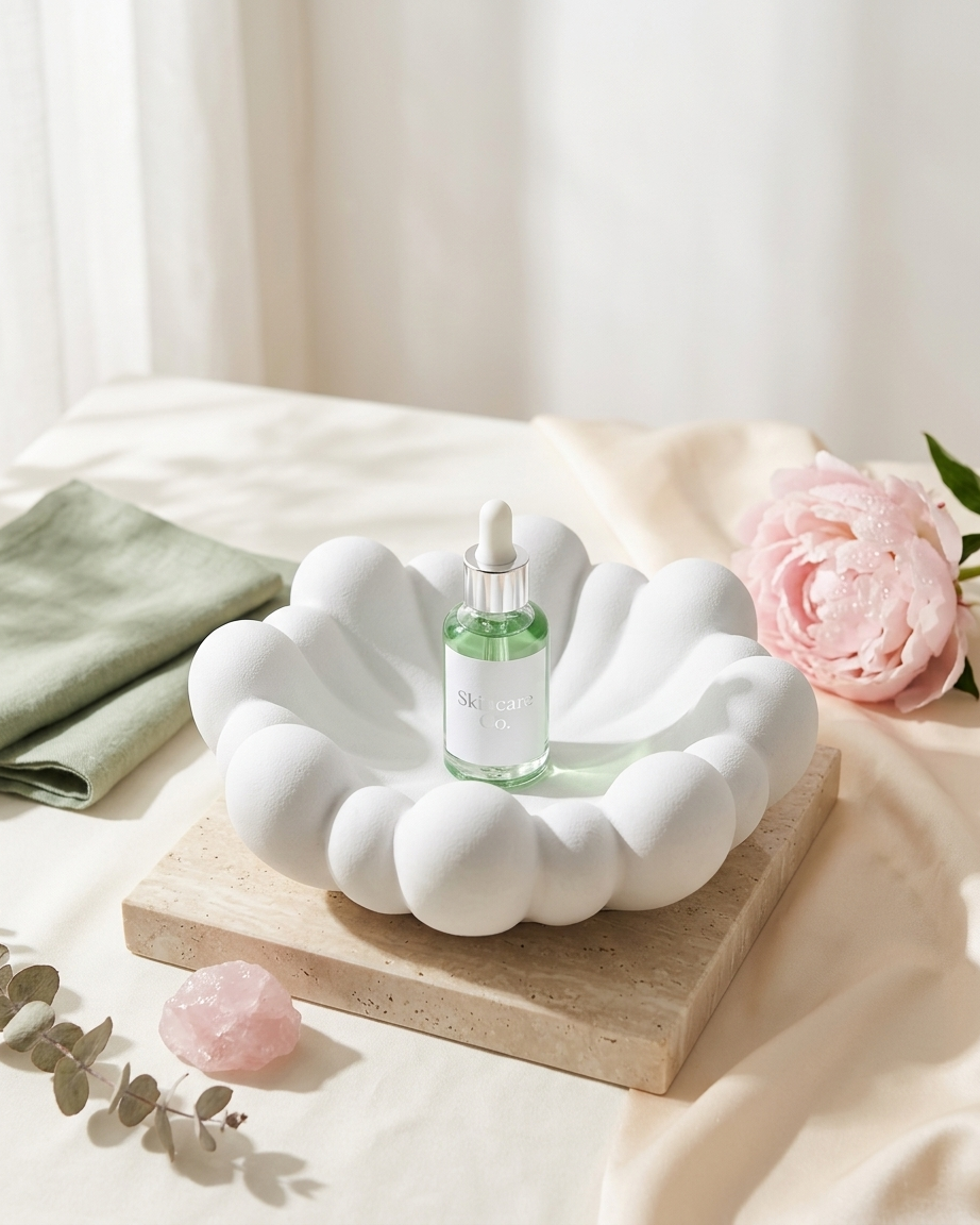 3D bow ribbon shaped concrete candle bowl gypsum vessel soy wax empty open vessel premium festival gifting India