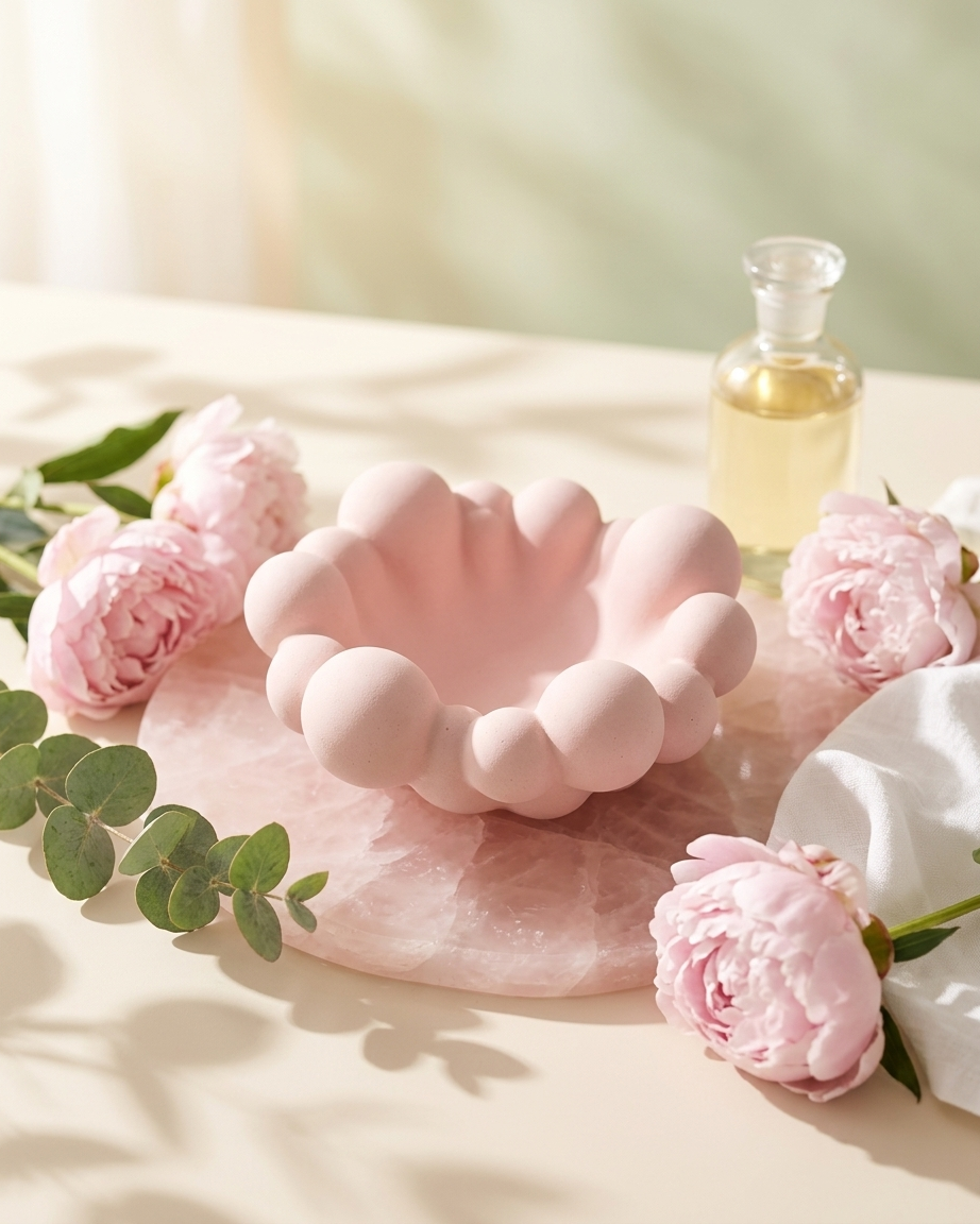 3D bow ribbon shaped concrete candle bowl gypsum vessel soy wax empty open vessel gypsum concrete candle supplies India