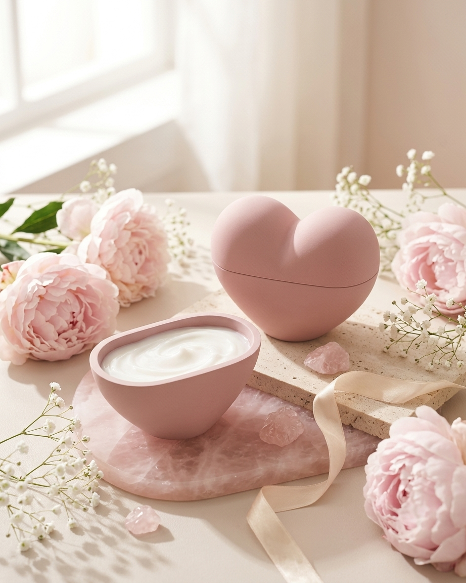 3D heart shaped concrete candle jar gypsum vessel empty with lid sealed gift ready bulk pack candle supplier Surat Gujarat