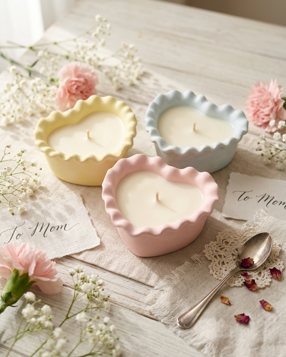 Heart shaped concrete candle jar wholesale empty gypsum vessel candle making India