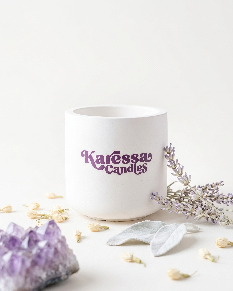 Cylindrical empty concrete candle jar for soy wax candle making wholesale India