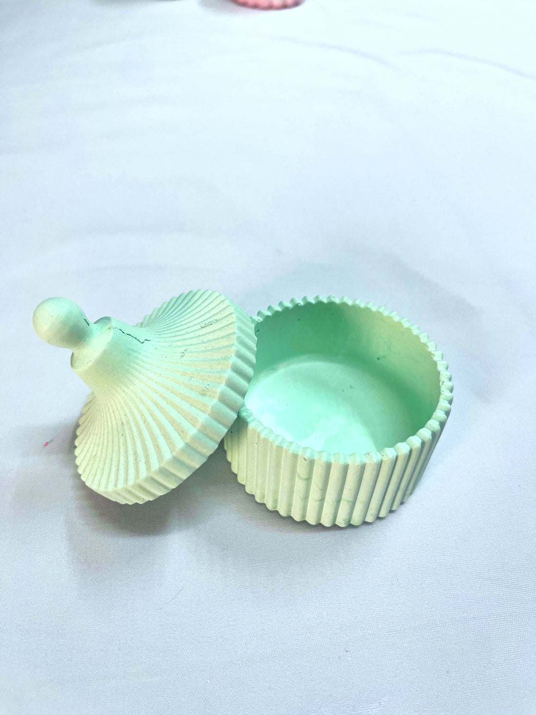 Green Ribbed Cookie Candle Jar For Candle Making