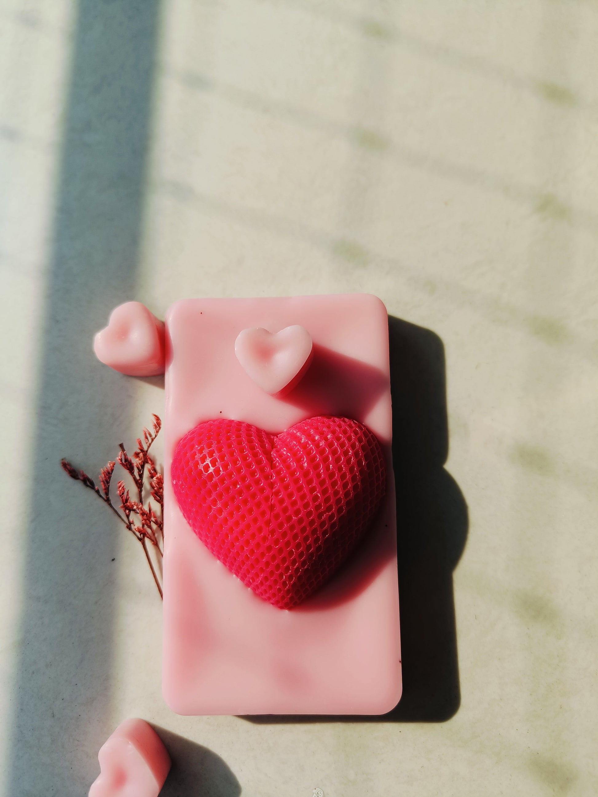 valentines special sachet with 3d heart on it fragrance tablet