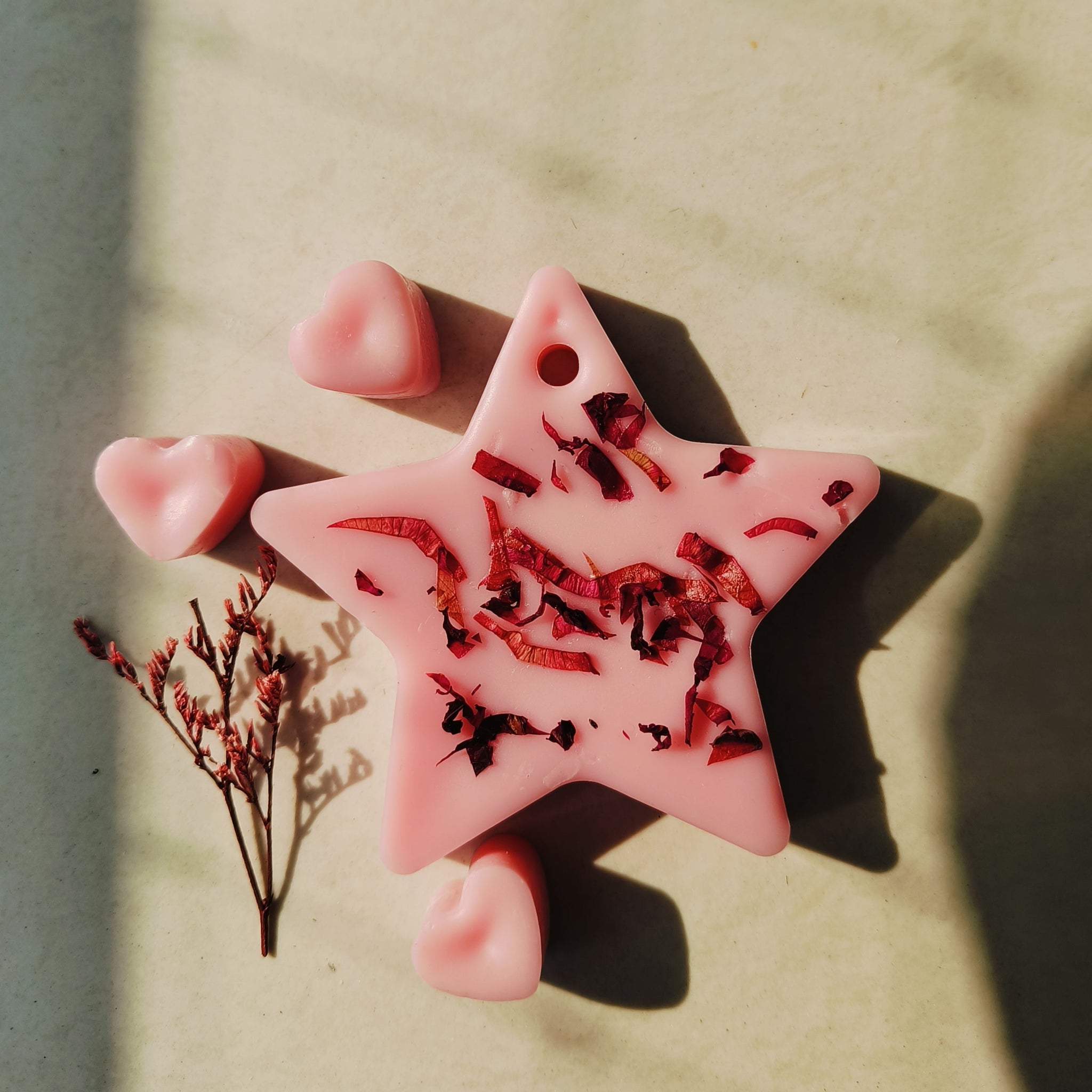 Valentine's Special Star Sachet with Rose on it| Fragrance Tablet