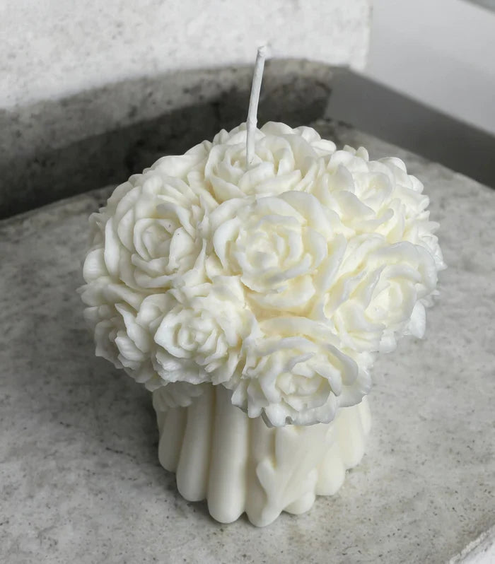 bouquet of flowers candle rose bouquet candle valentines day gift lemongrass scented