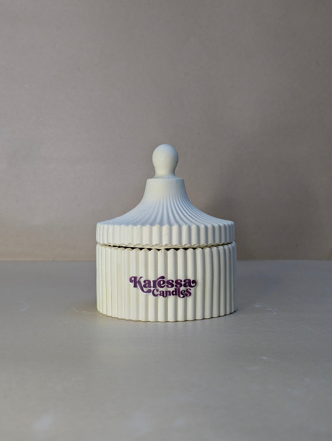 Yellow Ribbed Cookie Candle Jar For Candle Making
